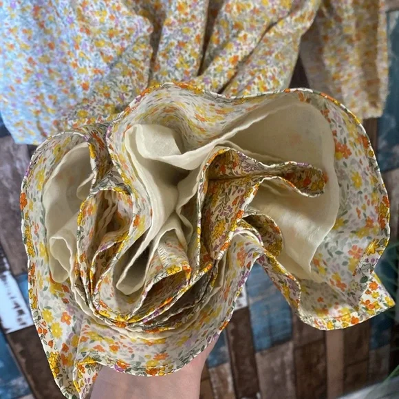 Lindsay Brooke x Roole Medium cotton button down Floral Dress - Picture 13 of 16